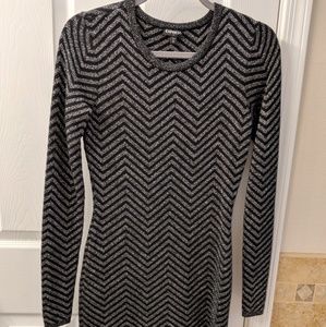 Express black long sleeve sweater dress